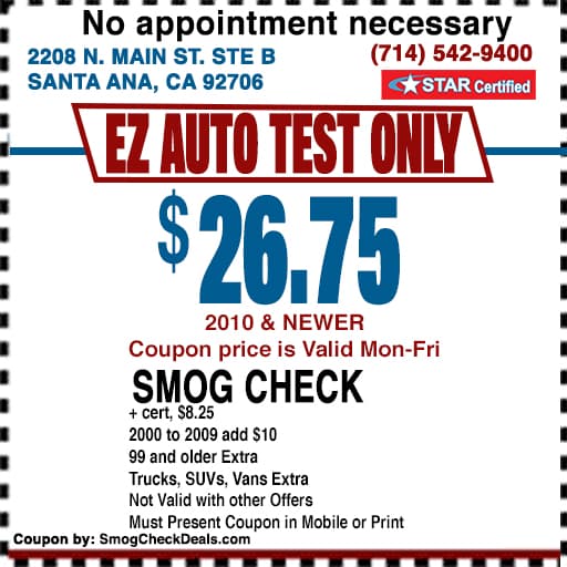 Smog Check Coupon